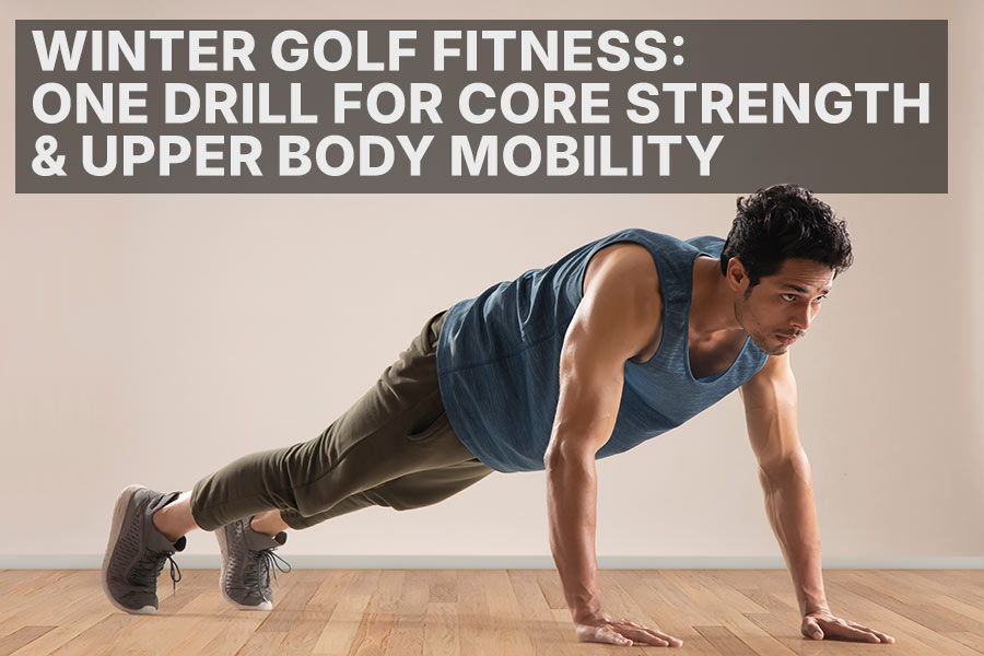 man in push up position